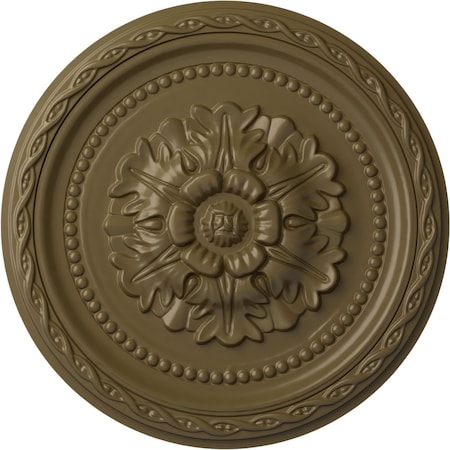Ekena Millwork Palmetto Ceiling Medallion, Hand-Painted Mississippi Mud, 11 1/2"OD x 1"P CM11PAMMF